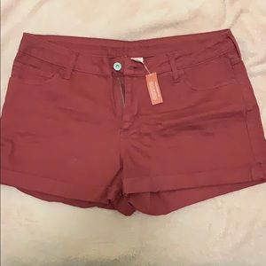 Red Denim Shorts size 15